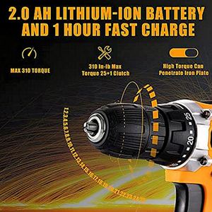 Taladro Inalámbrico de Impacto de Iones de Litio de Calidad con Logotipo Personalizado al por Mayor 2024, Taladro Inalámbrico de 21 V - Product Image 3