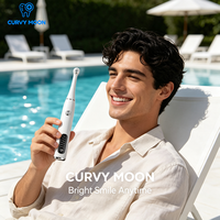 CURVY MOON Polisseur dentaire portable, machine électrique rechargeable pour blanchir les dents, soin buccal, polisseur dentaire pour usage domestique