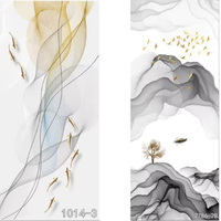 Panneau mural décoratif en verre teinté imperméable, motif abstrait, verre artistique stratifié sur mesure pour chambre, salle de bain, couloir, style moderne