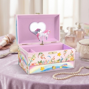 <span class=keywords><strong>Boîte</strong></span> <span class=keywords><strong>à</strong></span> musique en bois MDF personnalisée Ever Bright, faite <span class=keywords><strong>à</strong></span> la main, avec ballerine, licorne, princesse, <span class=keywords><strong>boîte</strong></span> <span class=keywords><strong>à</strong></span> <span class=keywords><strong>bijoux</strong></span> pour enfants - Product Image 1