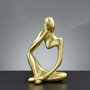 Patung dekorasi rumah kerajinan Resin, dekorasi karakter abstrak Mini Modern untuk ruang tamu pola unik - Product Image 6