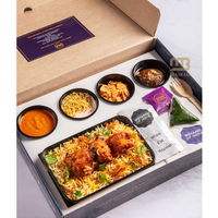 Boîte à compartiments personnalisée jetable pour Biryani et Shawarma, emballage en papier Kraft, conteneur pour riz frit, pesanan nasi, collation poulet frit