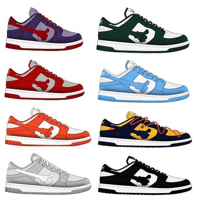 Low walking shoes, vintage sports shoes, SB genuine leather skateboarding , personalized design and customized