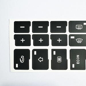 Car Air Conditioning Panel Stickers Black PVC Adhesive Button Repair Dashboard <b>Interior</b> <b>Accessories</b> for Audi - Product Image 1