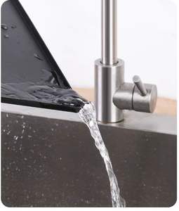 2-Tier Stainless Steel Foldable <strong>Dish</strong> Drying Rack Standing Type <strong>Drip</strong> <strong>Tray</strong> <strong>with</strong> Collapsible Kitchen Sink <strong>Drainer</strong> Easy Installation - Product Image 3