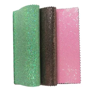 Wholesale S2016A Glitter Faux Leather Synthetic Fabric For Bow Crafts Phone Notebook Cover Decoration