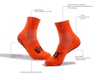 Vente en gros pas cher Logo personnalisé Design antidérapant Gym Grip Chaussettes de sport Chaussettes de trampoline