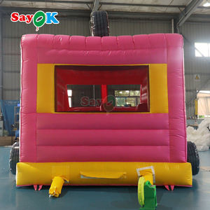 Sayok บ้านเป่าลมรูปรถเด้งดึ๋งสำหรับเด็กสีชมพูขนาดใหญ่ - Product Image 5