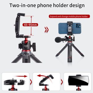 Coman MT-20 <span class=keywords><strong>Mini</strong></span> <span class=keywords><strong>Tripod</strong></span> S0 S1 Đầu 1/4 Inch Vít Lạnh Giày Núi Di Động Ảnh Tự Sướng Stick Chân Máy Cho Vlog Phát Sóng Trực Tiếp - Product Image 3