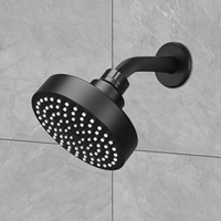 Pommeau de Douche Pluie Moderne de Luxe 4 Pouces, Corps en Plastique ABS, Joint en Laiton Haute Pression, Économie d'Eau, Chromé HUBEN, Garantie 3 Ans