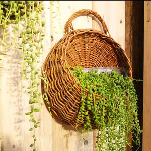 Macetas tejidas, cestas de bambú para colgar en la pared, cestas colgantes para flores, cestas colgantes de ratán para orquídeas en el balcón, cestas de bambú - Product Image 2