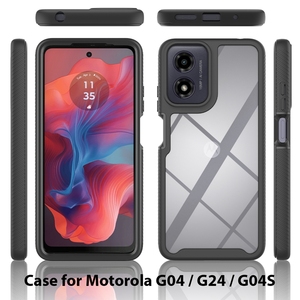 เคสป้องกันโทรศัพท์ PC เนื้อแข็งกันกระแทกใสคลุมทั้งหมดสำหรับ <span class=keywords><strong>Motorola</strong></span> <span class=keywords><strong>Moto</strong></span> E14 G24 G04 G04S - Product Image 6