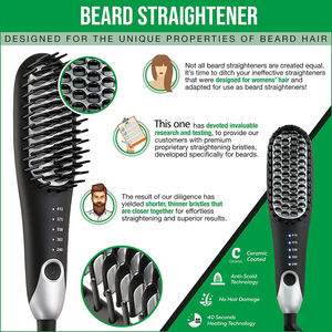 Brosse à lisser les cheveux, portable, rapide, peigne, vente en gros, mini cheveux en céramique, outils de coiffure, électrique, brosse à lisser la barbe chaude - Product Image 3