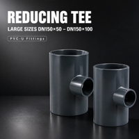 Sambungan Pipa UPVC Diameter Besar Reducing Tee DN150 PVC-U untuk Saluran Air Industri