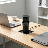 Caché dans la cuisine de table Table de travail Levage électrique Pop up Prise de bureau avec charge sans fil