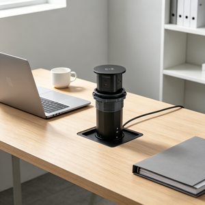 Caché dans la cuisine de table Table de travail Levage électrique Pop up <span class=keywords><strong>Prise</strong></span> de bureau avec charge sans fil - Product Image 6