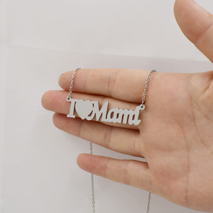 Collar con colgante de acero inoxidable para mamás, joyería de 18k, chapado en oro - Product Image 2