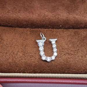 Collier Pendentif Lettre Classique en Argent 925 et Zircon UM Jewelry pour Femmes et Enfants - Cadeaux d'Anniversaire, de Mariage, de Fête - Product Image 2