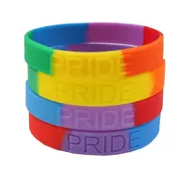 Silicone Bracelets Personalized Silicone Bracelets Rainbow Silicone Mix Color Bracelets