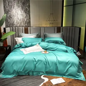 Grosir selimut penutup tempat tidur 100% katun hijau halus 2m/2.3m 4 potong