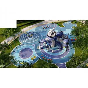Équipement d'amusement extérieur en acier commercial ensemble amusant de parc de maternelle pour l'amusement public résidentiel - Product Image 3