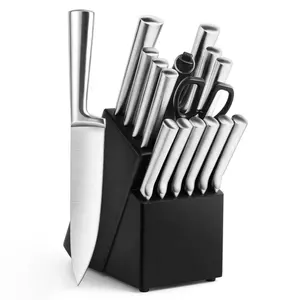 16 PCS di Alta Qualità Posate In Acciaio Inox Coltello Da Cucina Set Con Manico Vuoto