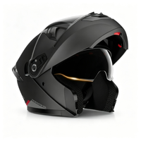 Casque intégral modulaire avec doublure amovible, casque de moto anti-buée et coupe-vent pour hommes et femmes, taille universelle pour scooter