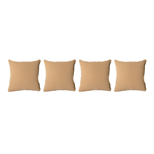4 cojines beige para sillas de exterior, 15,7 x 15,7 x 2,8 pulgadas, almohadas cuadradas de tela Oxford, cómodas, extraíbles y lavables - Product Image 1