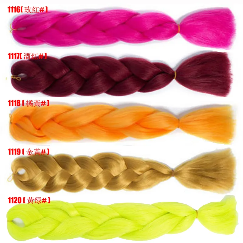 24 "100 ग्राम जंबो बॉक्स braids के लिए अफ्रीकी बाल भाव crochet के बाल विस्तार सिंथेटिक ओंब्रे जंबो ब्रेडिंग बाल