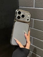 Coque de téléphone de luxe à chargement magnétique sans fil par électroplaqué, transformable, pour iPhone 12 13 14 15 16 17 18 Pro Max