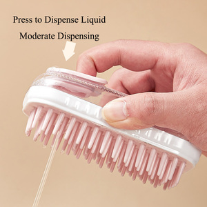 2023 cepillo de baño cuadrado de lujo para perros ABS herramienta de depilación de silicona suave sostenible para perros y gatos - Product Image 5