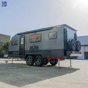 CAMPTRL Remorque de <span class=keywords><strong>camping</strong></span> économique en fibre de verre et aluminium, mobilier de luxe, <span class=keywords><strong>pour</strong></span> l'extérieur, tout-terrain, caravane de voyage - Product Image 1