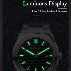 Nuevo Reloj Mecánico Automático para Hombre BESSERON de 42 mm, Acero Inoxidable 316L, Esfera Hardlex, Botón de Presión, Cierre Oculto, Resistente al Agua 5 ATM - Product Image 5