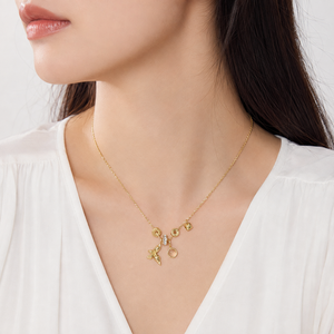 Butterfly Heart Charm <b>Necklace</b> Stainless Steel <b>Cat</b>-Eye Adjustable 410+50mm Chain Gold and Silver Color Options - Product Image 5