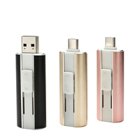 Clé USB 2.0 coulissante en aluminium, étanche et résistante aux chocs, en métal, pour cadeau promotionnel, vente en gros