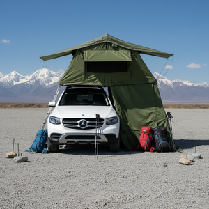 Tenda <span class=keywords><strong>da</strong></span> Campeggio per Viaggi in Auto 1,4m, Impermeabile e Antipioggia con Tetto Morbido e Veranda Posteriore - Product Image 2