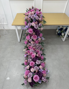 Fábrica de Flores Artificiales, Venta al por Mayor de Plantas Blancas y Verdes, Hilera de Flores para Decoración de Bodas, Camino de Mesa, Hilera de Flores para Piso - Product Image 3