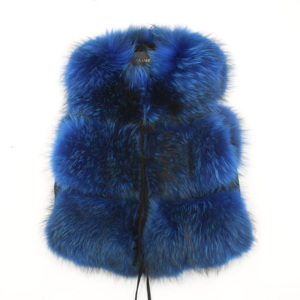 <span class=keywords><strong>Gilet</strong></span> in Pelliccia di Procione <span class=keywords><strong>Marrone</strong></span> di Lusso per <span class=keywords><strong>Donna</strong></span>, Abbigliamento Esterno Primavera-Autunno - Product Image 4