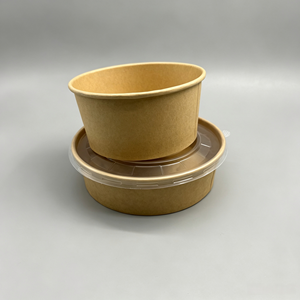 Takeaway Food <b>Paper</b> <b>Bowl</b> with lids PE Coated 150GSM-350GSM Custom Logo Print for Food Container Bulk Manufacturing - Product Image 5