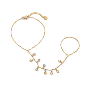 Nueva Pulsera <span class=keywords><strong>de</strong></span> Cadena <span class=keywords><strong>de</strong></span> Mano <span class=keywords><strong>de</strong></span> Acero Inoxidable <span class=keywords><strong>de</strong></span> Alta Calidad para Mujer, Brazalete Esclavo, Anillo, Joyería Impermeable para Boda - Product Image 4