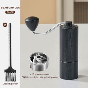 Al-Alloy Body 420 Stainless Steel Burr Homeuse Espresso <b>Mini</b> Small Hand Mill Portable Manual Coffee <b>Grinder</b> with Wood Handle - Product Image 5
