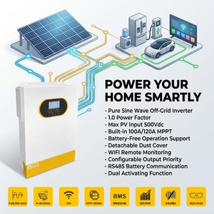 Vente en gros Onduleur solaire hybride à onde sinusoïdale pure 6,2 kW 48V 230V 120A MPPT pour système <span class=keywords><strong>de</strong></span> stockage d'énergie résidentiel (ESS) - Product Image 5