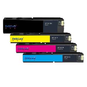 Cartouches d'encre pigmentée reconditionnées InkLab 4 couleurs <span class=keywords><strong>973X</strong></span> compatibles avec <span class=keywords><strong>HP</strong></span> <span class=keywords><strong>PageWide</strong></span> Managed P55250dw/P57750dw avec puce - Product Image 1