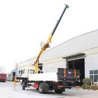 Grue hydraulique pliante BOB-LIFT de 1 à 10 tonnes, grue montée sur camion de 5 tonnes, grue à flèche articulée pour camion