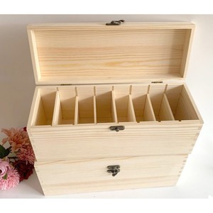 Caja de almacenamiento de madera de pino con rejillas rectangulares de calidad alimentaria para mariscos y pepinos de mar - Product Image 2