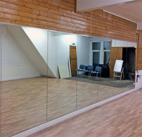 Miroir mural sans cadre personnalisé, autocollant de sécurité, miroir en plastique pour salle de sport, miroir moderne pour salle de danse, panneau mural de studio