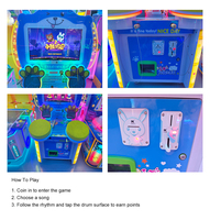 Machine de jeu d'arcade musicale à tambour pour enfants, à monnayeur, avec distribution de tickets, pour centre commercial, version anglaise, de l'usine de Guangzhou