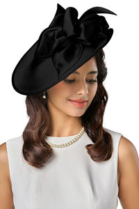 Vente chaude Deluxe Haute Qualité Femmes Kentucky Derby <span class=keywords><strong>Robe</strong></span> Église Fête De <span class=keywords><strong>Mariage</strong></span> Satin Église <span class=keywords><strong>Chapeau</strong></span> - Product Image 6