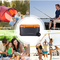Glacière isotherme portable en plastique pour pique-nique, bière et boissons, grande et mini, 10L, 30L, 45L, 60L, 80L