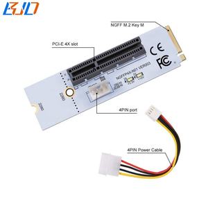 PCI Express PCI-E 4X Slot zu NGFF M.2 NVME Key-M Adapter Riser-Karte Mit Molex IDE 4PIN Stromkabel Auf Lager - Product Image 2